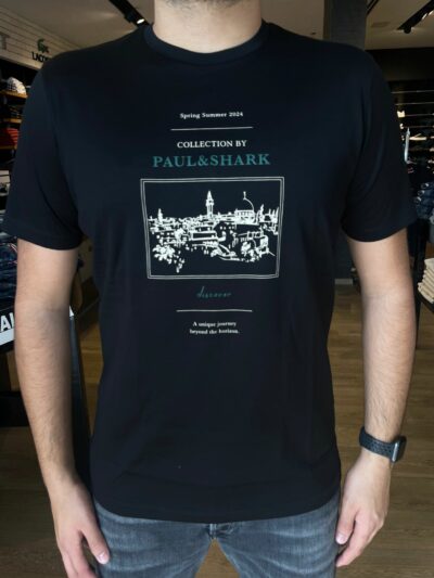 PAUL&SHARK - טישרט פול שארק בצבע שחור דגם 24411446