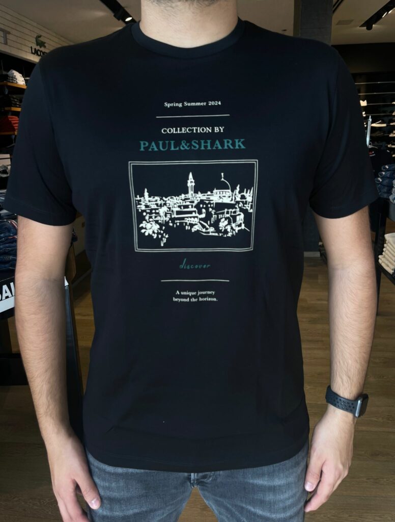 PAUL&SHARK - טישרט פול שארק בצבע שחור דגם 24411446
