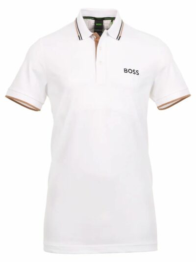 HUGO BOSS - פולו בוס בצבע לבן דגם 50469102