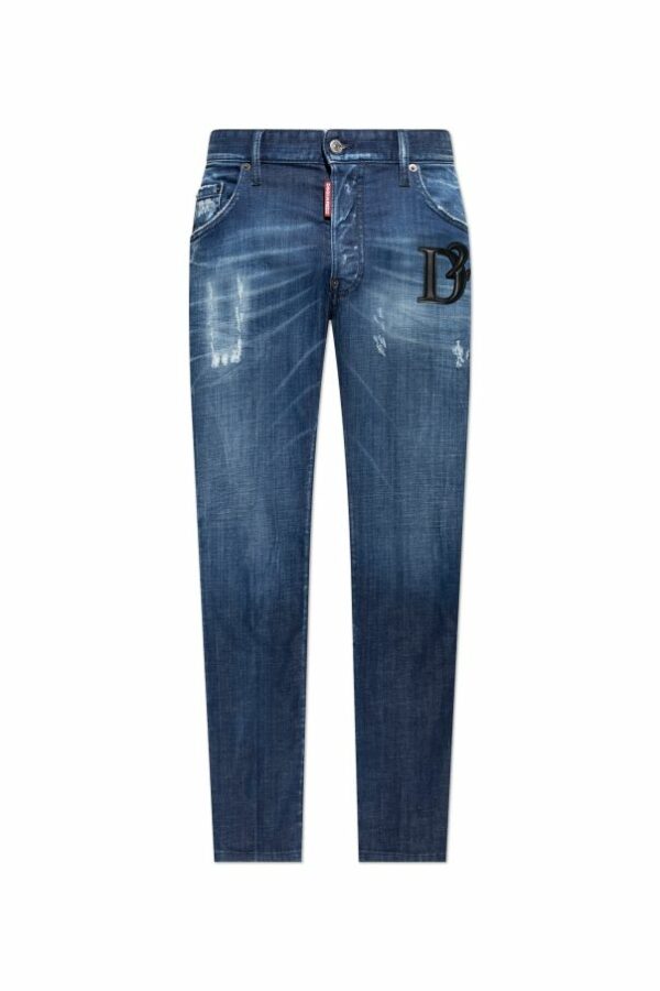 DSQUARED2 - ג'ינס דיסקוורד בצבע כחול דגם S74LB1721