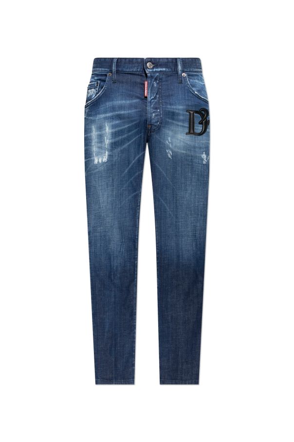 DSQUARED2 - ג'ינס דיסקוורד בצבע כחול דגם S74LB1721