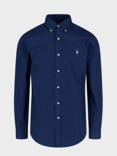 POLO RALPH LAUREN - מכופתרת ראלף לורן פשתן בצבע כחול דגם 710966295005