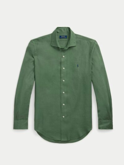 POLO RALPH LAUREN - מכופתרת ראלף לורן פשתן בצבע ירוק דגם 710966295007