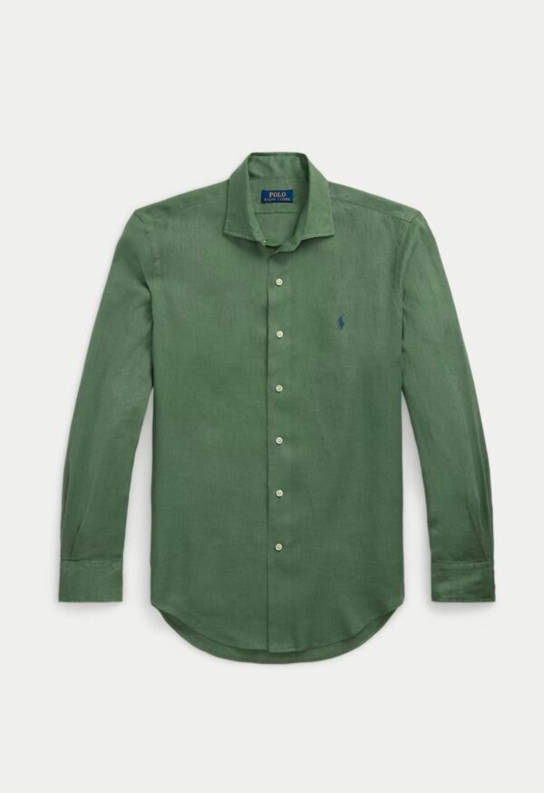 POLO RALPH LAUREN - מכופתרת ראלף לורן פשתן בצבע ירוק דגם 710966295007